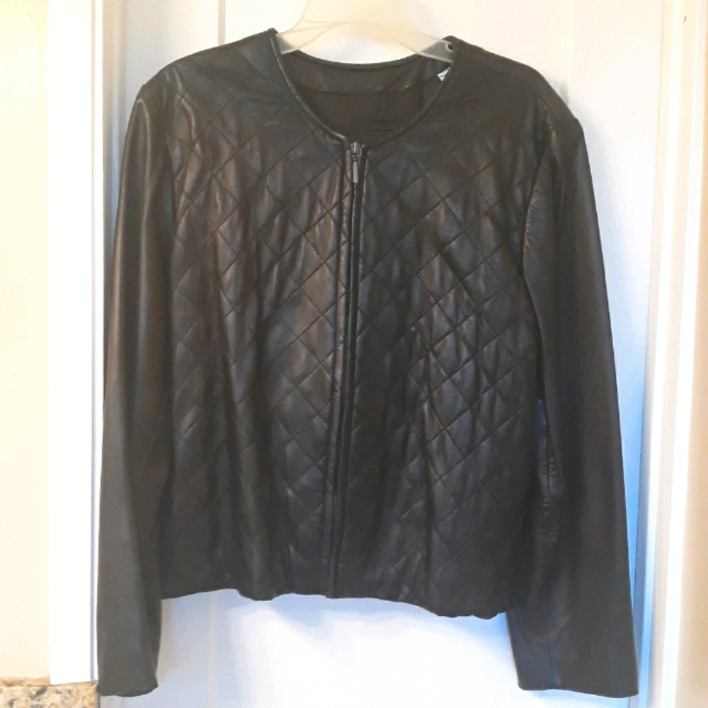 Vintage Valerie Stevens leather jacket size 16